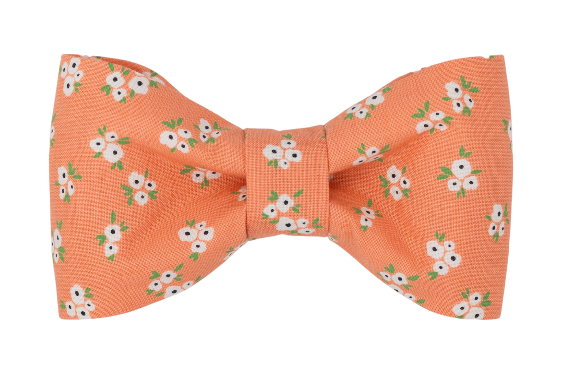 Tangerine Floral Dog Bow Tie - Crew LaLa