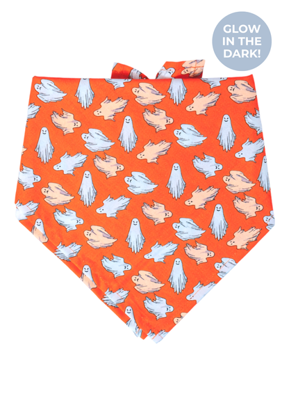 Ghostly Ghouls Dog Bandana- Glows in the dark!