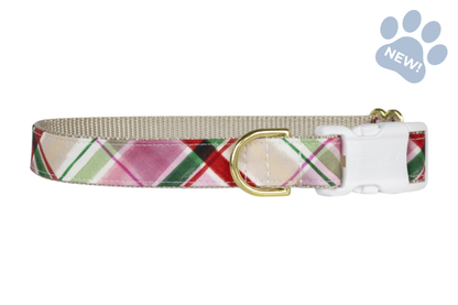 Sugar Plum Plaid Dog Collar