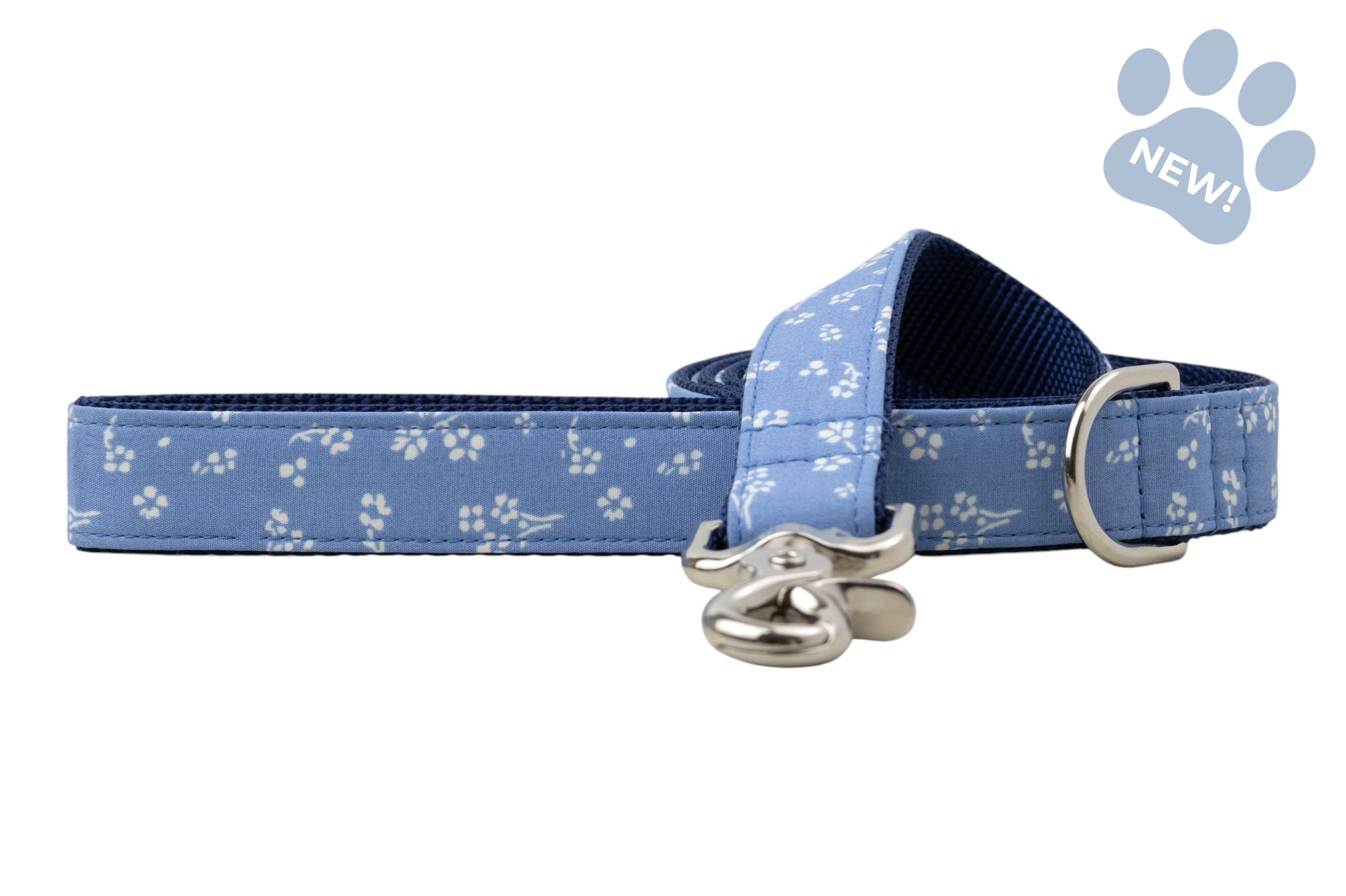 French Blue Blooms Dog Leash - Crew LaLa