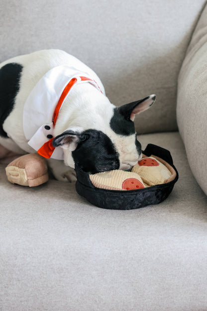 DEEP DISH PIZZA // ENRICHMENT DOG TOY // Squeaky + Snuffle - Crew LaLa
