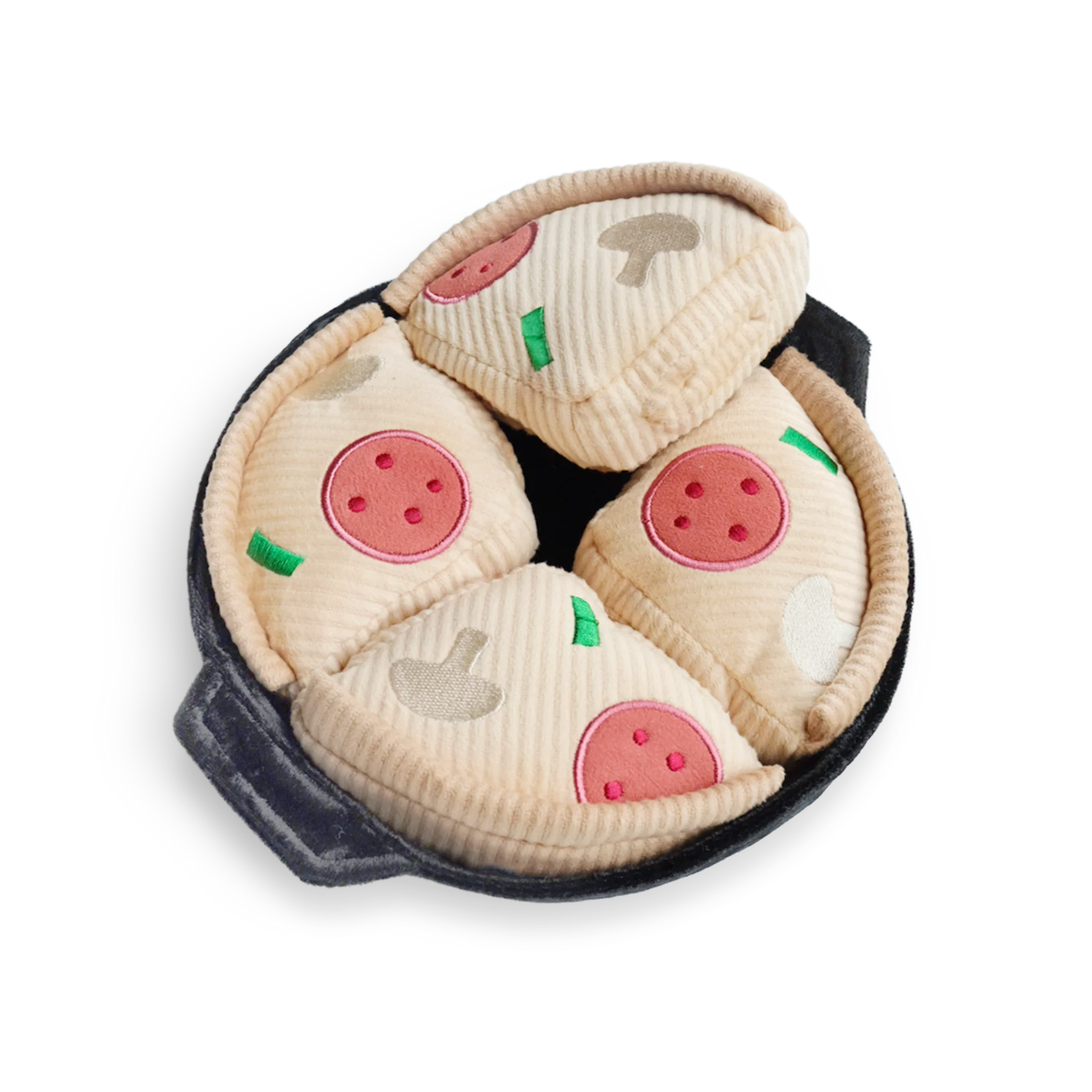 DEEP DISH PIZZA // ENRICHMENT DOG TOY // Squeaky + Snuffle - Crew LaLa