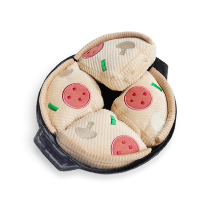 DEEP DISH PIZZA // ENRICHMENT DOG TOY // Squeaky + Snuffle - Crew LaLa