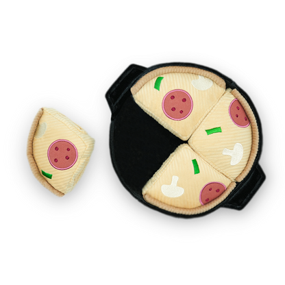 DEEP DISH PIZZA // ENRICHMENT DOG TOY // Squeaky + Snuffle - Crew LaLa