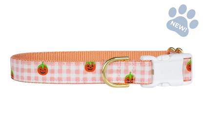 Pumpkin Gingham Bow Tie Collar