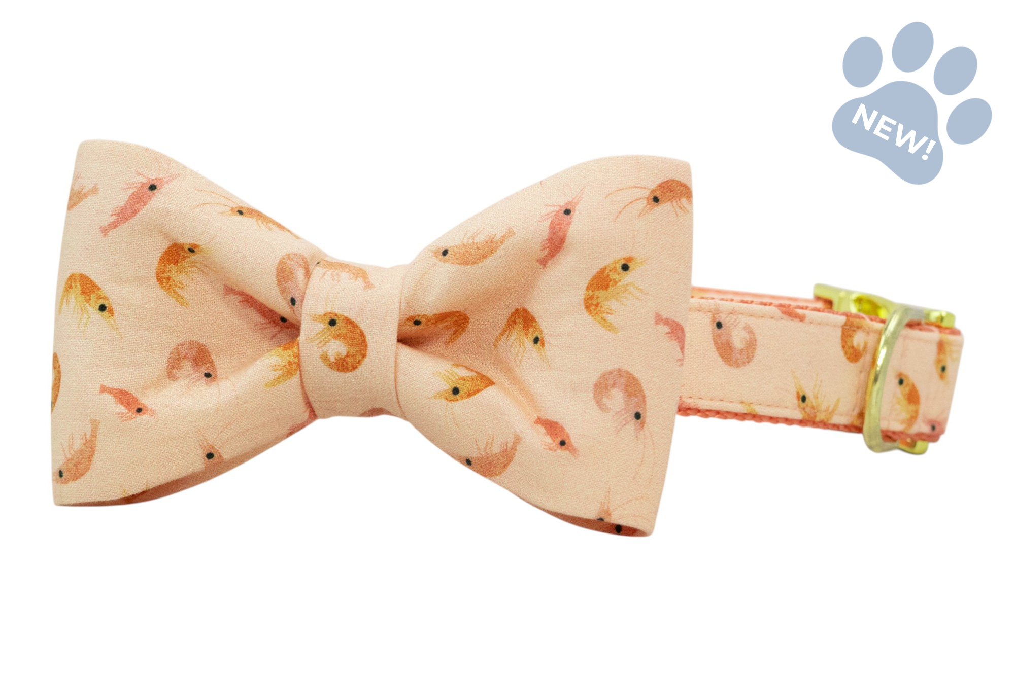Peach Prawns Bow Tie Collar - Crew LaLa