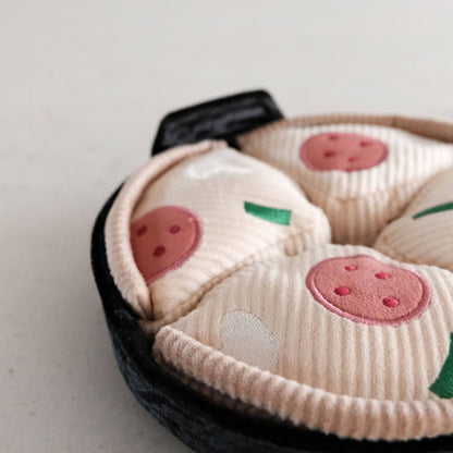 DEEP DISH PIZZA // ENRICHMENT DOG TOY // Squeaky + Snuffle - Crew LaLa