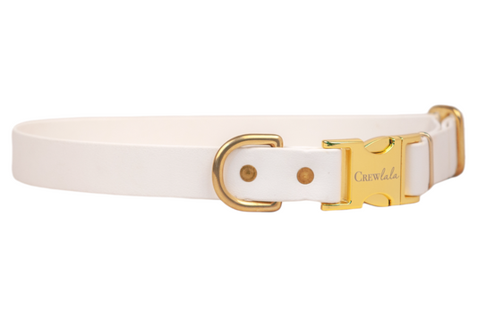 White Biothane Collar - Crew LaLa