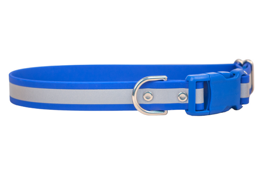 Reflective Royal Blue Biothane Collar