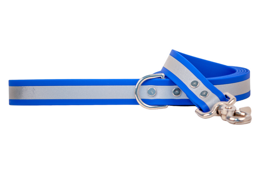 Reflective Royal Blue Biothane Leash - Crew LaLa