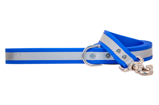 Reflective Royal Blue Biothane Leash