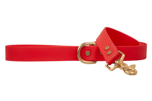 Red Biothane 5' Leash - Crew LaLa