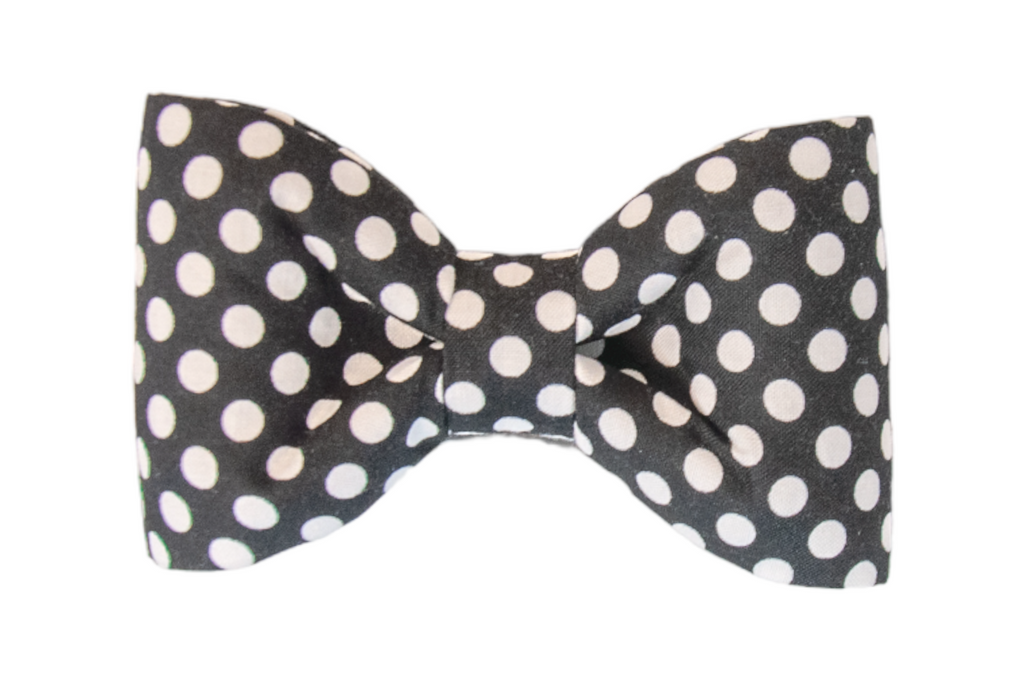 Black and White Polka Dot Bow Tie