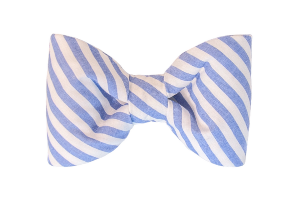 Blue Stripe Bow Tie