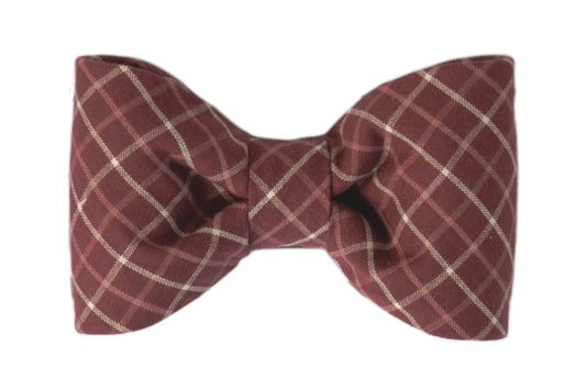 Cabernet Plaid Bow Tie - Crew LaLa