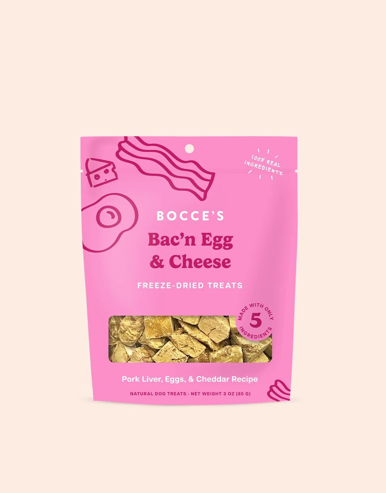 Bocce's "Bacon Egg & Cheese" Freeze-Dried Dog Treats - Crew LaLa