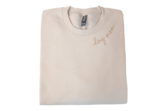 Beige Dog Mom Sweatshirt