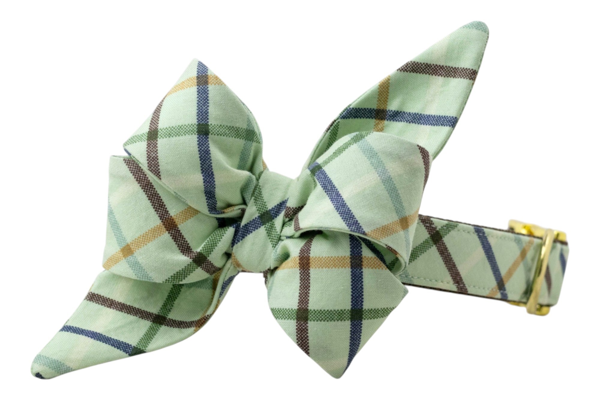 Big Bear Plaid Belle Bow Collar - Crew LaLa