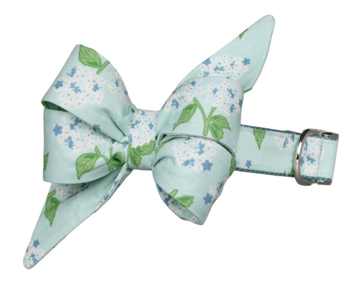 Blue Hydrangeas Belle Bow Collar