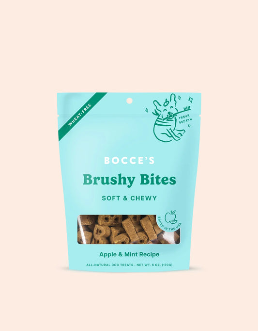 Bocce's "Brushy Bites" Soft & Chewy Dog Treats - Crew LaLa