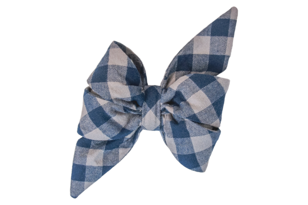 Cobblestone Plaid Belle Bow
