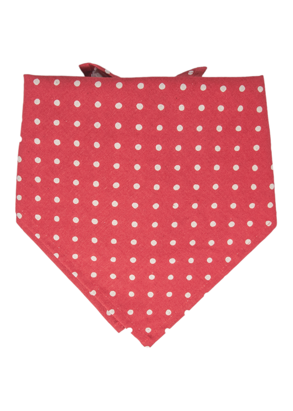 Ivory Dot on Ruby Red Canvas Dog Bandana