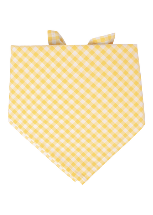 Lemon Picnic Plaid Dog Bandana - Crew LaLa