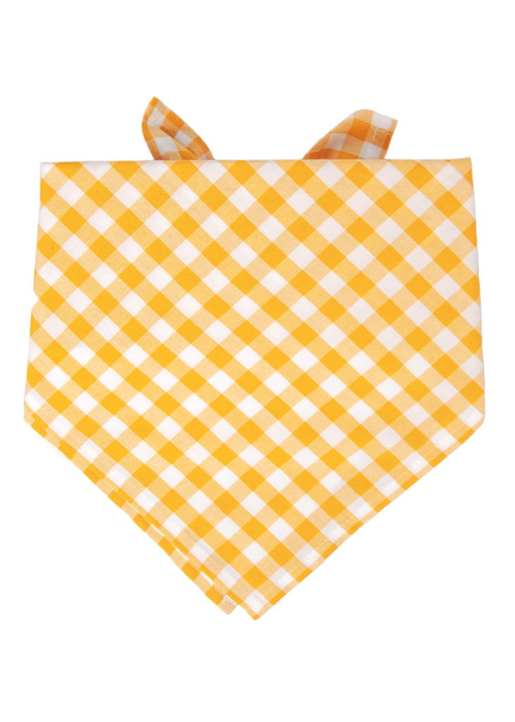 Mustard Check Dog Bandana
