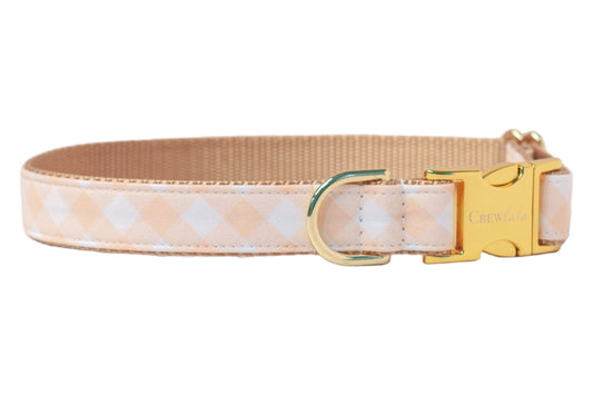 Sandy Check Dog Collar - Crew LaLa