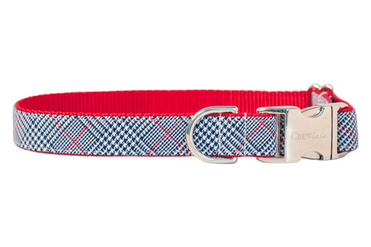 Houndstooth Plaid Dog Collar - Crew LaLa