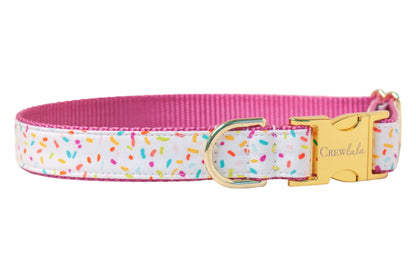 Birthday Sprinkles Belle Bow Dog Collar - Crew LaLa