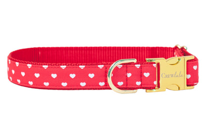 Happy Hearts Bow Tie Dog Collar - Crew LaLa