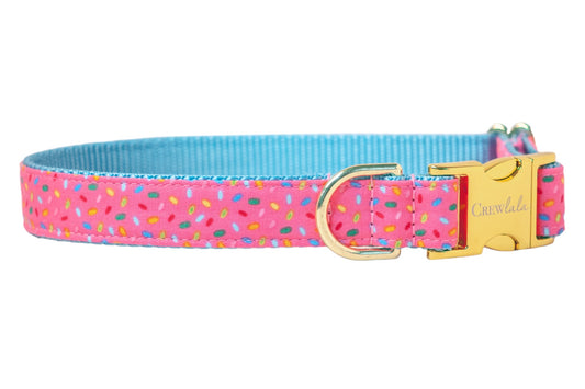 Strawberry Sprinkles Dog Collar - Crew LaLa