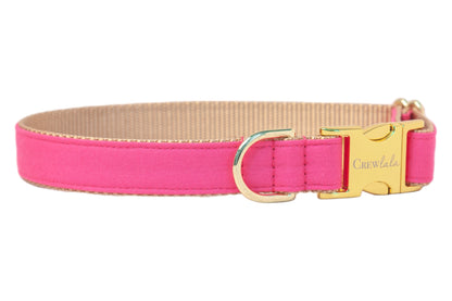 Azalea Pink Belle Bow Dog Collar - Crew LaLa