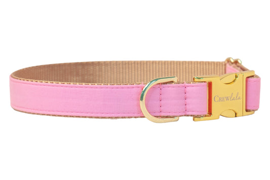 Carnation Pink Dog Collar - Crew LaLa