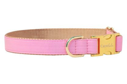 Carnation Pink Belle Bow Dog Collar - Crew LaLa