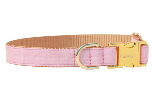 Rose Water Linen Dog Collar - Crew LaLa