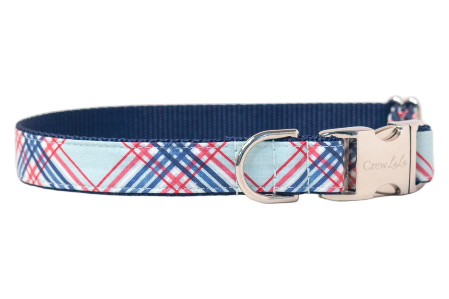 Surfside Plaid Dog Collar - Crew LaLa