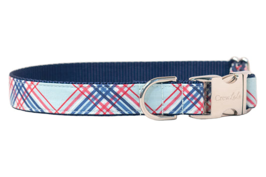 Surfside Plaid Dog Collar - Crew LaLa