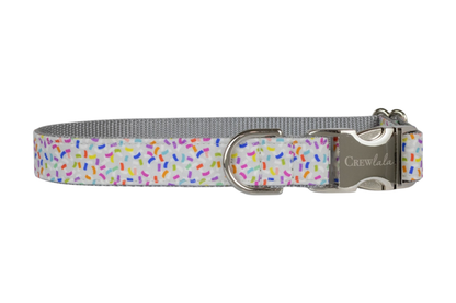 Confetti Pop dog collar with nylon inner lining, D-ring and buckle - Crew LaLa