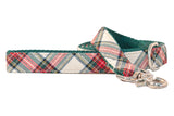 Ellie's Plaid on Green Dog Leash