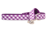 Grape Picnic Plaid Dog Leash