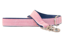 Patriot Seersucker Dog Leash