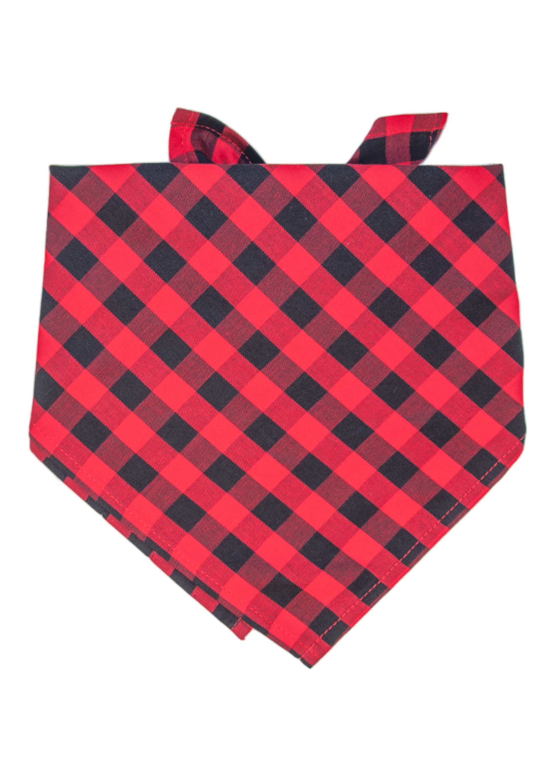 Whether you're headed to the mountains or the dog park, this red and black buffalo plaid bandana delivers rustic charm and outdoorsy flair in one easy-to-wear piece.