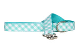 Sea Foam Picnic Plaid Dog Leash