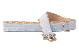 Sky Blue Linen Dog Leash