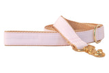 Soft Pink Linen Dog Leash