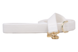 White Wedding Woven Dog Leash