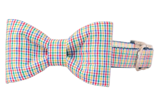 Dad Plaid Bow Tie Dog Collar - Crew LaLa