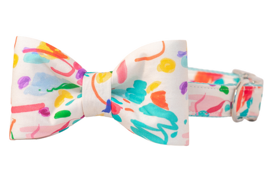 90's Party Bow Tie Dog Collar - Crew LaLa